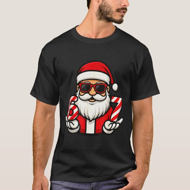 67 Christmas Meme Six Funny Santa  T-Shirt (Vorderseite)