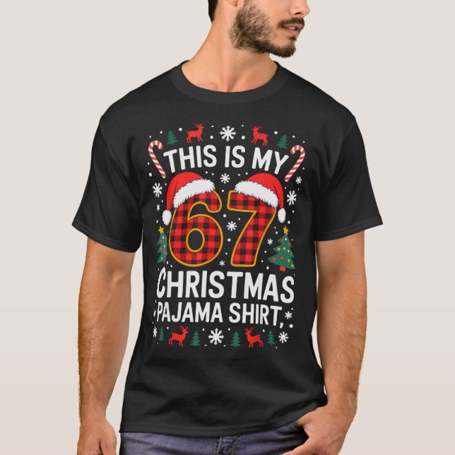 67 Christmas Pajama Shirt Funny Six Seven Meme Bra (Vorderseite)