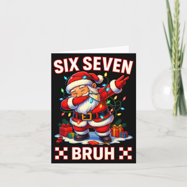 67 Christmas Shirt Santa Six Seven Bruh Men Women  Karte (Vorderseite)