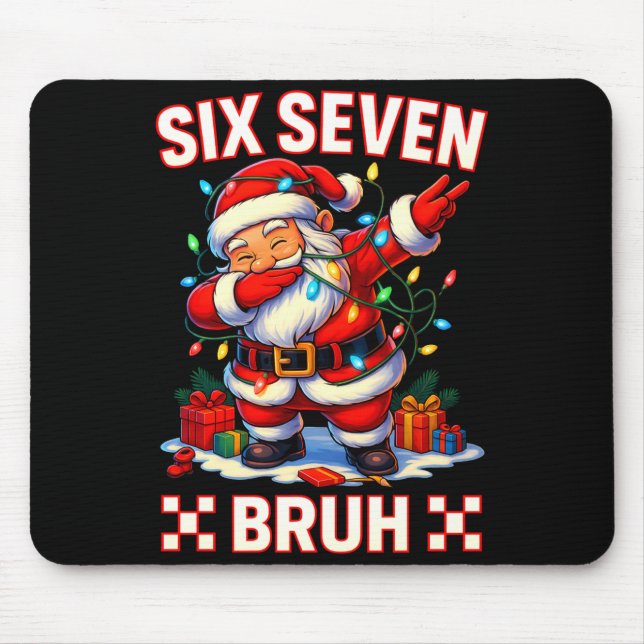 67 Christmas Shirt Santa Six Seven Bruh Men Women  Mousepad (Vorne)