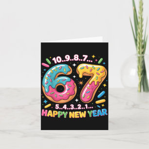 67 Countdown Frohes Neues Jahr 2026 Lustige Donut- Karte