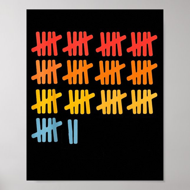 67 Counting Math Teacher Mathematics 67th Number  Poster (Vorne)