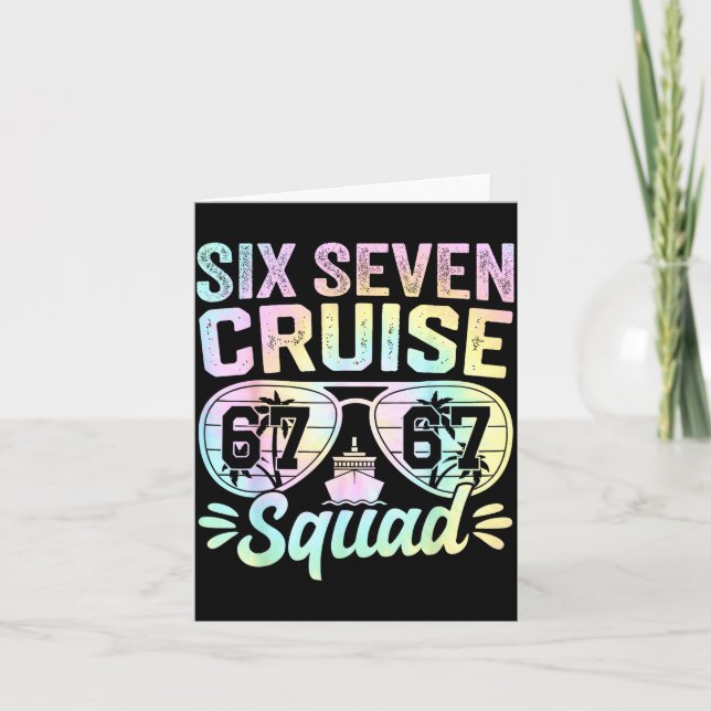 67 Cruise Squad 2025 Cruise Six Seven Meme Matchin Karte (Vorderseite)