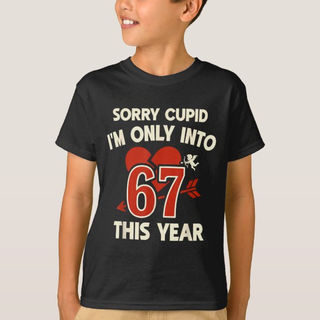 67 Cud Valentine Meme, Funny Anti-valentine Graphi T-Shirt (Vorderseite)