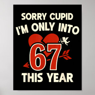 67 Cupid Valentins-Meme, Lustiges Anti-Valentins-G Poster