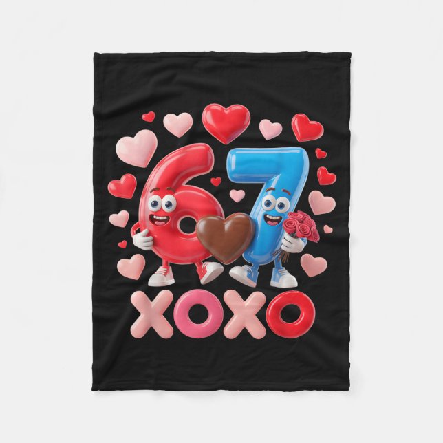 67 Cute Six Seven Gen Meme Couple Anniversary Vale Fleecedecke (Vorderseite)