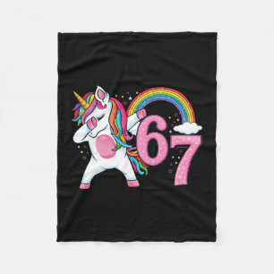 67 Dabbing Einhorn Für Mädchen Sechs Sieben Meme K Fleecedecke