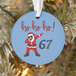 67 Dabbing Weihnachtsmann-Christbaumanhänger  Ornament