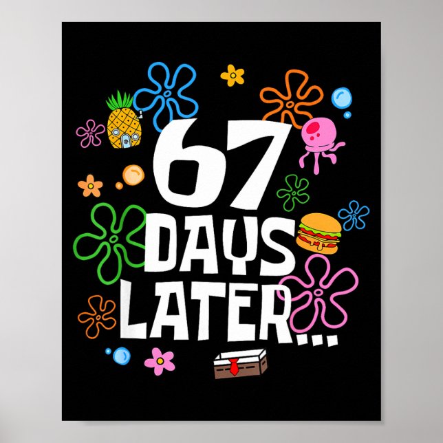 67 Days Later Happy 100 Days Of School Student Tea Poster (Vorne)