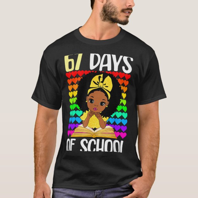 67 Days Of School 67th Day Smarter Six Seven Melan T-Shirt (Vorderseite)