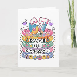 67 Days of School Cute Teacher Colorful Classroom Karte