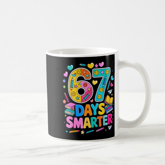 67 Days Of School Funny Meme Teacher Student  Kaffeetasse (Rechts)