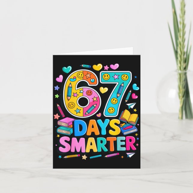 67 Days Of School Funny Meme Teacher Student  Karte (Vorderseite)