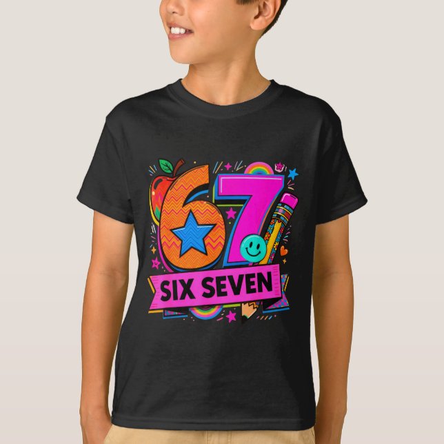 67 Days School 67 Six Seven Funny 67 Teachers Stud T-Shirt (Vorderseite)