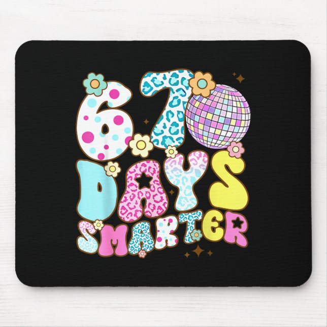 67 Days Smarter 67 Days School Teacher Students Me Mousepad (Vorne)