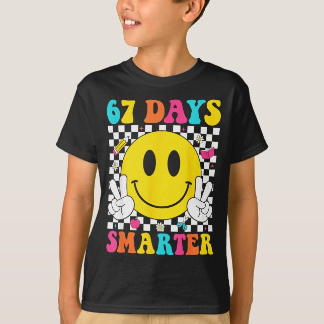 67 Days Smarter Funny Six Seven 6 7 Meme Gen Alpha T-Shirt (Vorderseite)