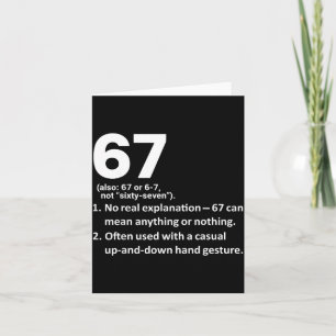 67 Definition Lustig Six Seven Meme 6 7  Karte