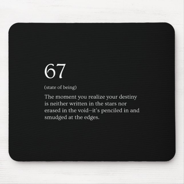 67 Definition Meme _1  Mousepad (Vorne)