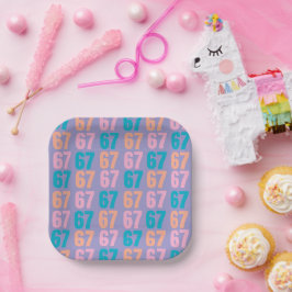 67 Disposable Plates Pappteller