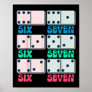67 Dominosteine zählen Mathematiklehrer Vin Poster