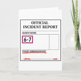 67 Don't Say 6-7 Again Teacher Shirt Funny 67 Sarc Karte