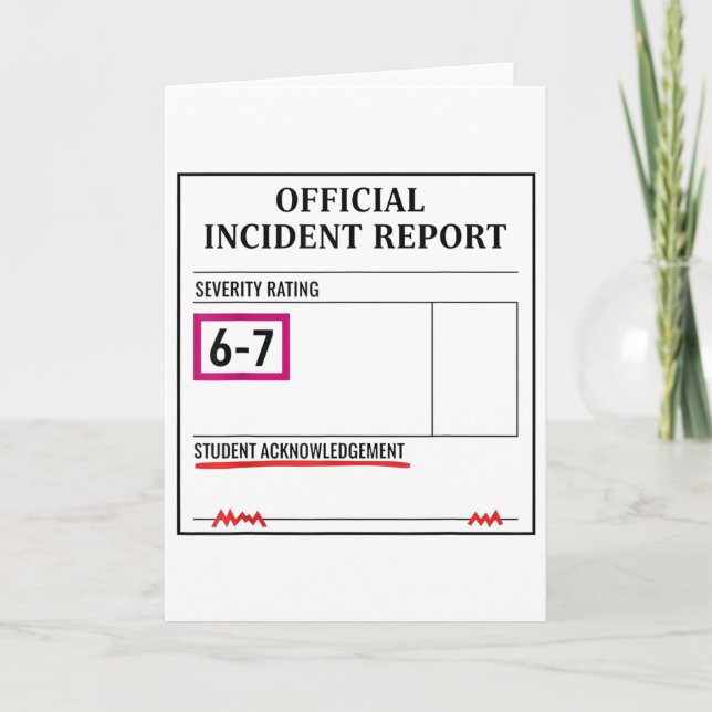 67 Don't Say 6-7 Again Teacher Shirt Funny 67 Sarc Karte (Vorderseite)