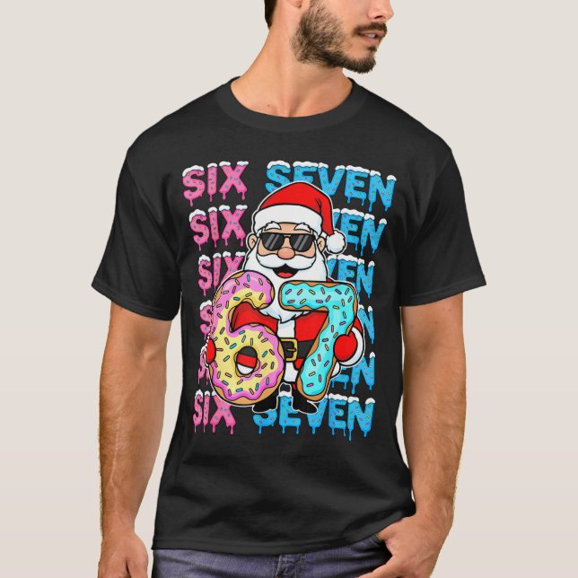 67 Donut Christmas Funny Six Seven Meme Santa Kids T-Shirt (Vorderseite)
