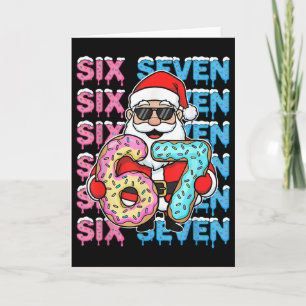 67 Donut Weihnachten Lustig Six Seven Meme Santa K Karte