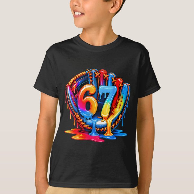 67 Drip Baseball Life Style 101 Apparel Youth Drip T-Shirt (Vorderseite)
