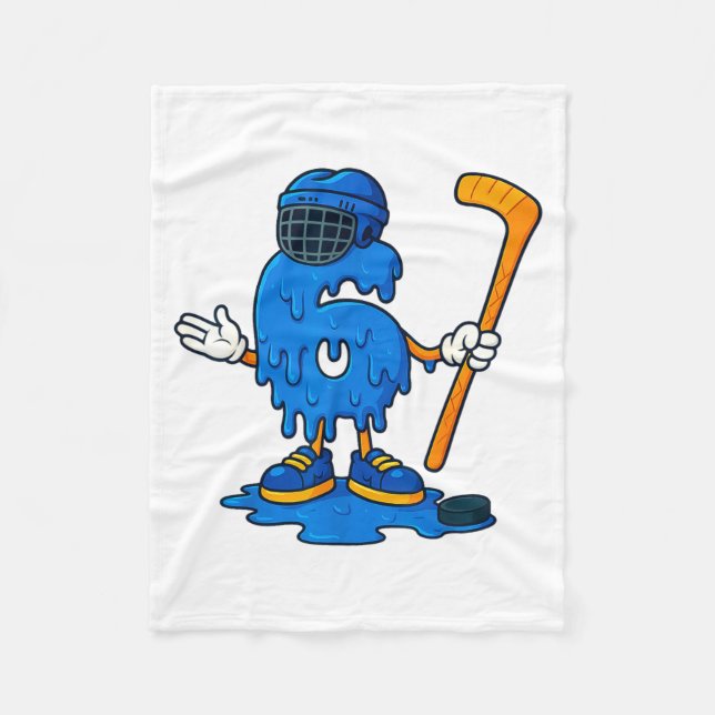 67 Drip Ice Cream Hockey Player  Fleecedecke (Vorderseite)