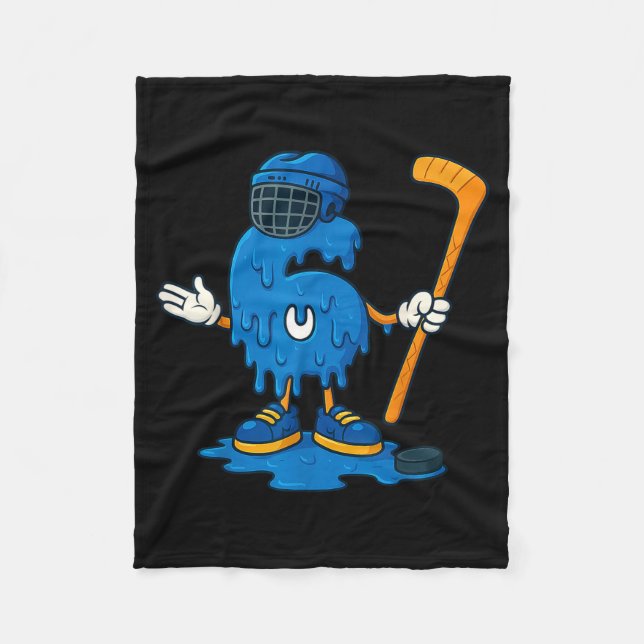 67 Drip Ice Cream Hockey Player  Fleecedecke (Vorderseite)