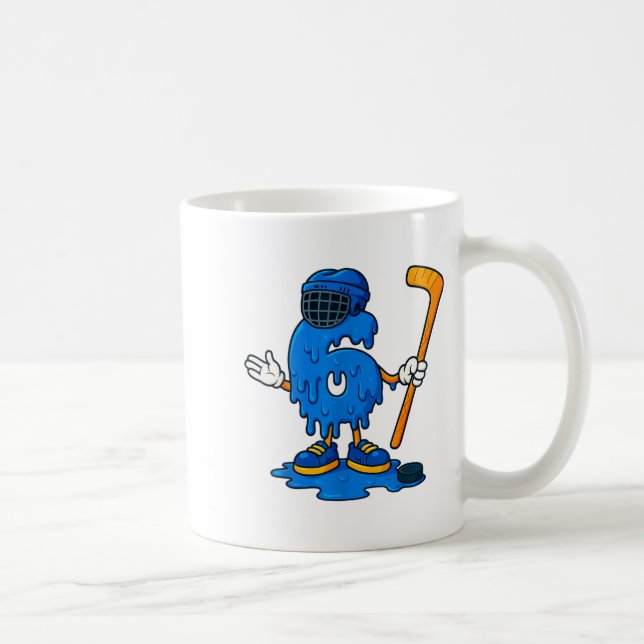 67 Drip Ice Cream Hockey Player  Kaffeetasse (Rechts)