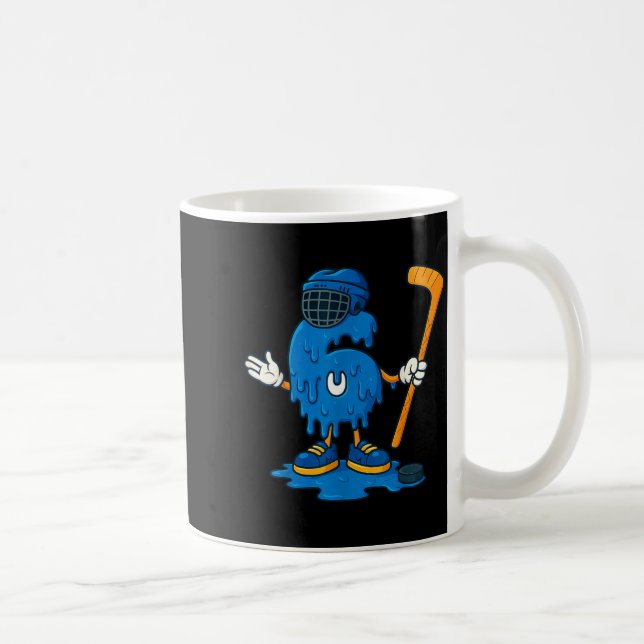 67 Drip Ice Cream Hockey Player  Kaffeetasse (Rechts)
