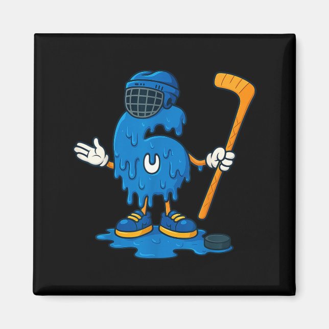 67 Drip Ice Cream Hockey Player  Magnet (Vorne)