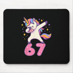 67 Einhorn für Mädchen Sechs Sieben Meme Brainrot  Mousepad