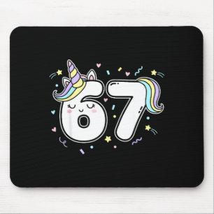 67 Einhorn Six Seven 6-7 Meme  Mousepad
