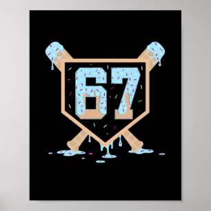 67 Eis-Drip Bysebyll Meme Lustig Six Seven Ge Poster