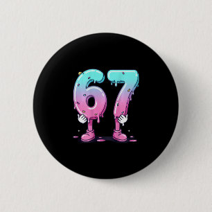 67 Eis Drip (ck) Six Seven Meme für Gen Alph Button