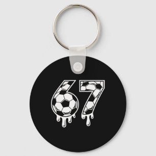 67 Eis-Drip-Fußball Gen Alpha Six Seven Meme  Schlüsselanhänger