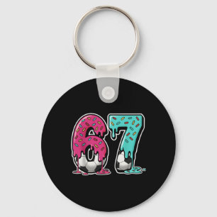 67 Eis-Drip-Fußball Gen Alpha Slang Sechs Sieben Schlüsselanhänger