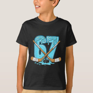 67 Eis-Drip-Hockey Gen Alpha-Slang Sechs Sieben T-Shirt