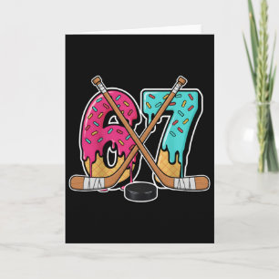 67 Eis-Drip-Hockey Gen Alpha Slang Six Seven Karte