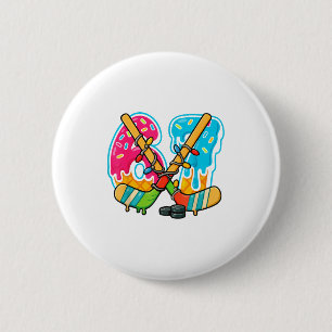 67 Eis-Drip-Hockey-Weihnachtslicht Button