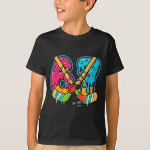 67 Eis-Drip-Hockey-Weihnachtslicht T-Shirt