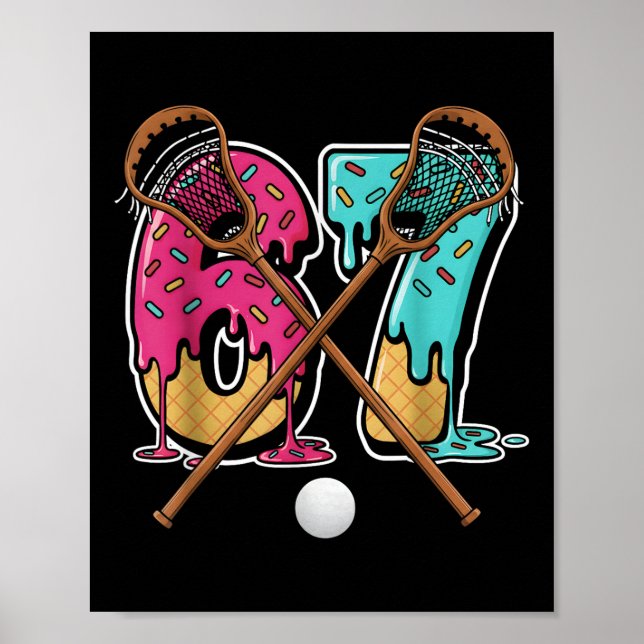 67 Eis-Drip-Lacrosse Gen Alpha Slang Sechs Sieben Poster (Vorne)