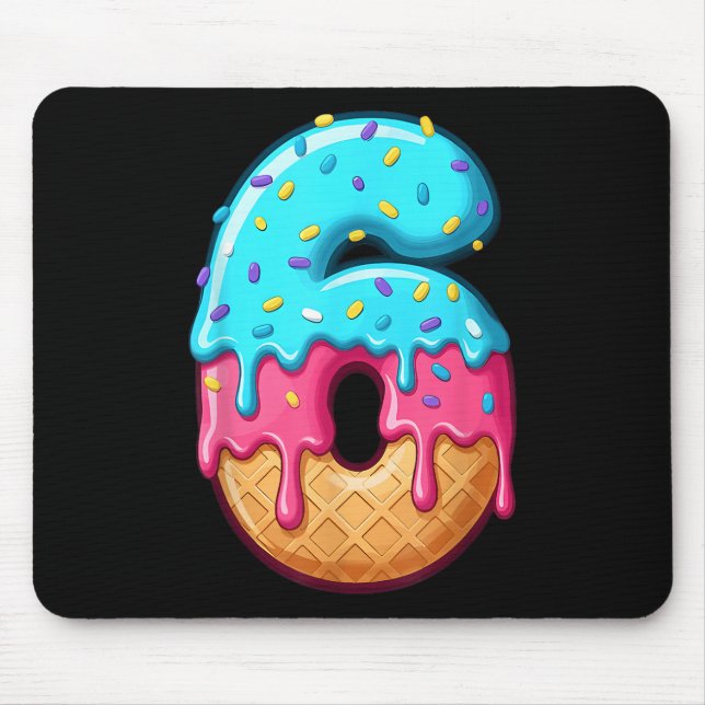 67 Eis-Drip-Meme Lustig 6 7 Halloween-Kostüm Mousepad (Vorne)