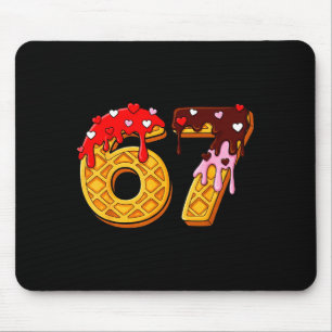 67 Eis-Drip-Meme Lustig Sechs Sieben 67 Valentin Mousepad