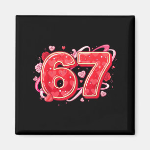67 Eis-Drip-Meme Lustig Sechs Sieben Valentinstag Magnet