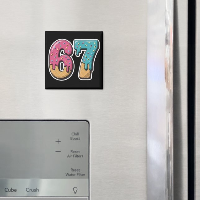 67 Eis-Drip-Meme Lustig Six Seven Gen Alpha  Magnet (In Situ (Kühlschrank))