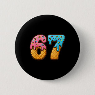 67 Eis-Drip-Meme Lustig Six Seven Gen Alpha S Button
